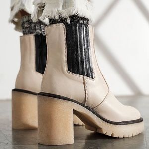 Free people James Chelsea boot in bone